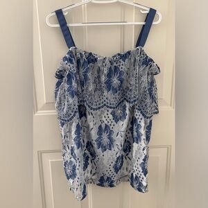 NWT Lane Bryant Top Detachable Straps Scalloped Lace